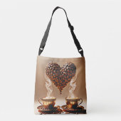 Koffieliefhebbers Crossbody Tas (Achterkant)