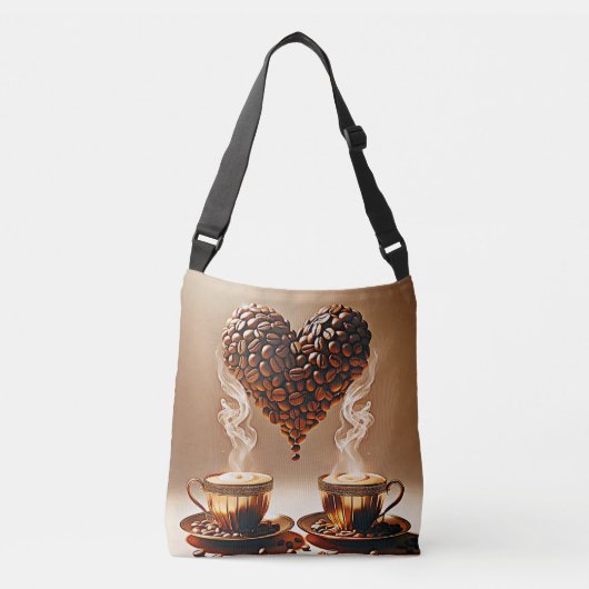Koffieliefhebbers Crossbody Tas (Voorkant)