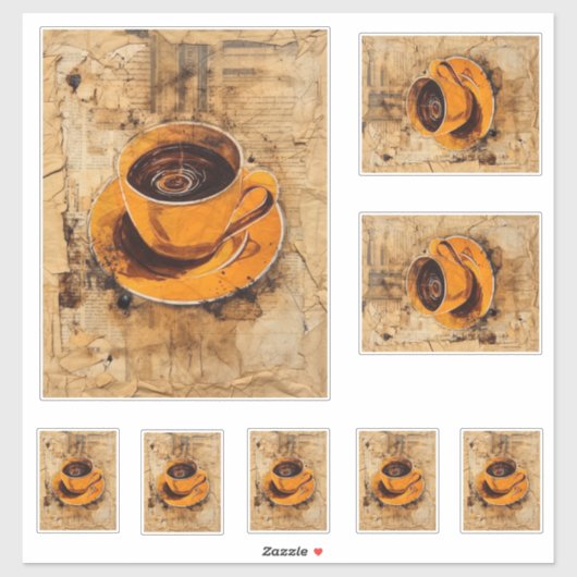 Koffieliefhebbers cup sticker (Vel)