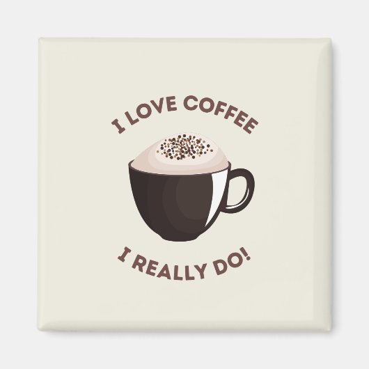 Koffieliefhebbers elke dag magneet (Voorkant)