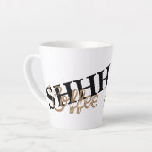 Koffieliefhebbers' geheime code: SHHHH!! Koffie ee Latte Mok (Linkerhoek)