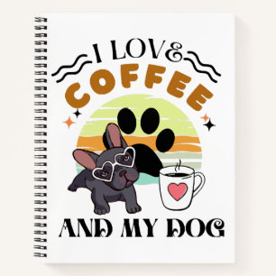 Koffieliefhebbers - Ik hou van koffie en mijn hond Notitieboek