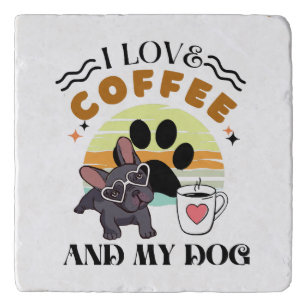 Koffieliefhebbers - Ik hou van koffie en mijn hond Trivet