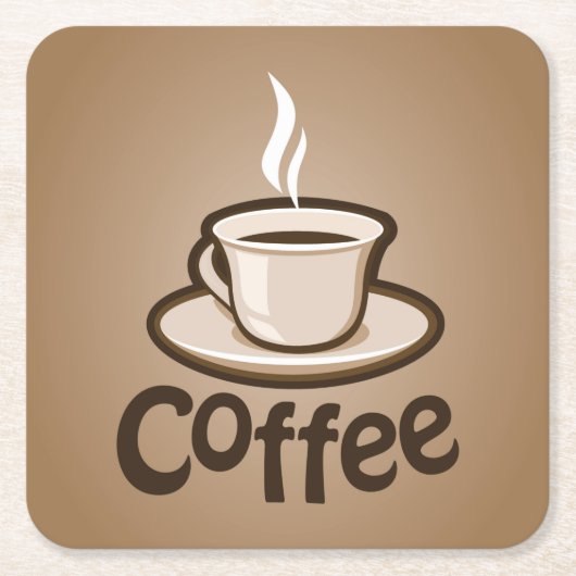 Koffieliefhebbers Kartonnen Onderzetters (Voorkant)