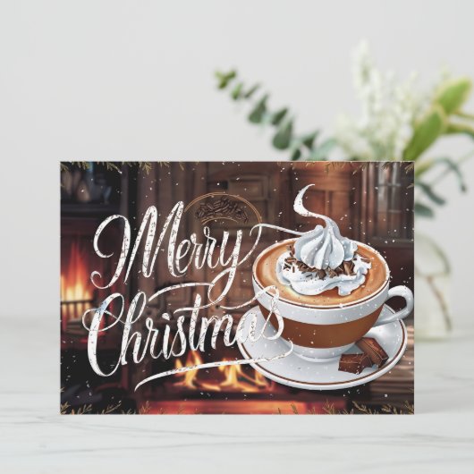 Koffieliefhebbers Kerst Kaart #16 (Staand voorkant)