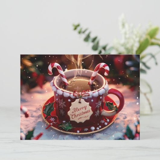 Koffieliefhebbers Kerst Kaart #17 (Staand voorkant)