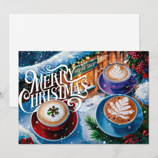 Koffieliefhebbers Kerst Kaart #6 (Voorkant / Achterkant)
