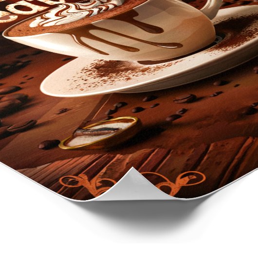 Koffieliefhebbers Motivatie citaten van creativite Poster (Hoek)