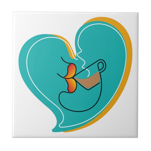 KoffieliefhebberS muackS Latte Tegeltje (Voorkant)