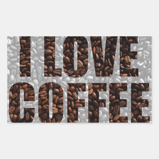 Koffieliefhebbers Rechthoekige Sticker (Voorkant)