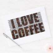 Koffieliefhebbers Rechthoekige Sticker (Envelop)
