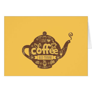 Koffieliefhebbers  retro café kunst Ik hou van kof