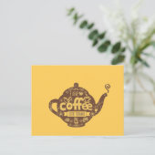 Koffieliefhebbers  retro café kunst Ik hou van kof Briefkaart (Staand voorkant)