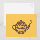 Koffieliefhebbers  retro café kunst Ik hou van kof Briefkaart (Voorkant / Achterkant)
