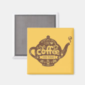 Koffieliefhebbers  retro café kunst Ik hou van kof Magneet (Voorkant / Achterkant)