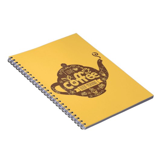 Koffieliefhebbers  retro café kunst Ik hou van kof Notitieboek (Rechterzijde)