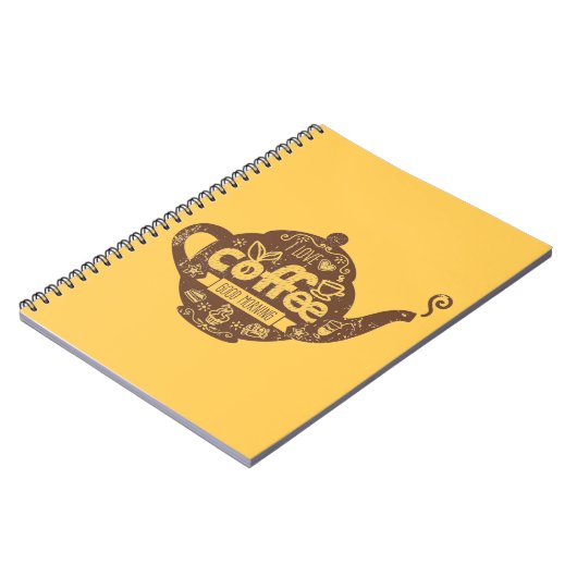 Koffieliefhebbers  retro café kunst Ik hou van kof Notitieboek (Linkerzijde)