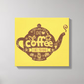 Koffieliefhebbers retro  Ik hou van koffiepot Canvas Afdruk (Voorkant)