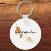 koffieliefhebbers sleutelhanger (Voorkant)