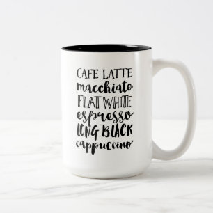 Koffieliefhebbers typografie Twee getinte Mok