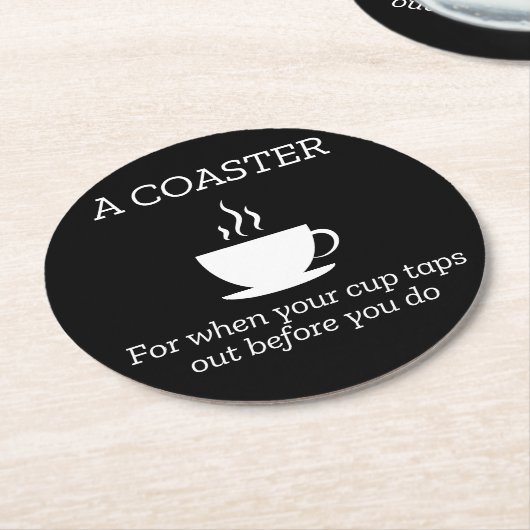 Koffieliefhebbers voor als je kopje tikt ronde kartonnen onderzetter (Gebogen)