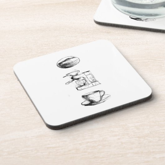 Koffieliefhebberset Bier Onderzetter (Linkerzijde)