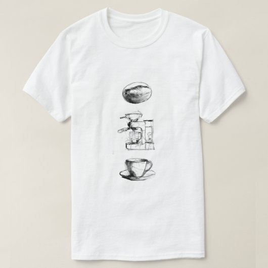 Koffieliefhebberset T-shirt (Design voorkant)