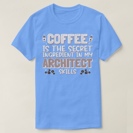 Koffieliefiloog architect t-shirt (Design voorkant)
