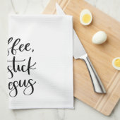 Koffielipstick & Jesus Cute Fun Theedoek (Quarter Fold)