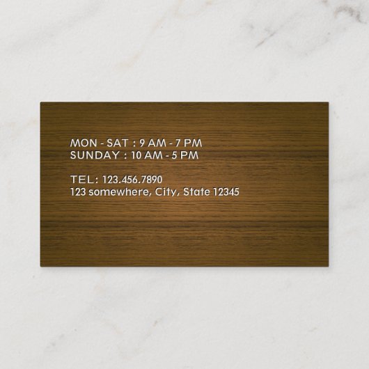 Koffielounge Bar Leather & Wood Loyalty Punch (Achterkant)