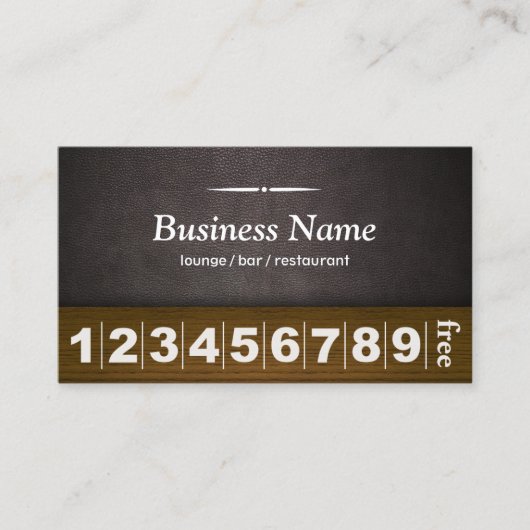 Koffielounge Bar Leather & Wood Loyalty Punch (Voorkant)