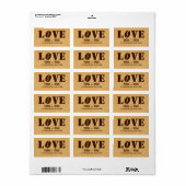 KoffieLOVE Etiket (Full Sheet)