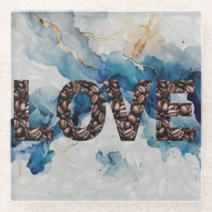 KoffieLOVE Glazen Onderzetter