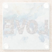 KoffieLOVE Glazen Onderzetter (Achterkant)