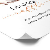 Koffieluier Raffle Baby shower Game Poster (Hoek)