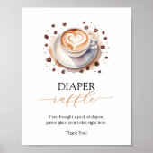 Koffieluier Raffle Baby shower Game Poster (Voorkant)