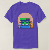 Koffiemachine Espresso Mokken Cup en Koffieverpakk T-shirt (Design voorkant)