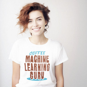 Koffiemachine Leren Geek Slim T-shirt