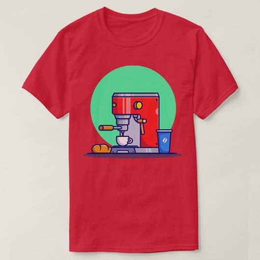 Koffiemachine Mok van paardenbrood en beker T-shirt (Design voorkant)