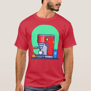 Koffiemachine Mok van paardenbrood en beker T-shirt