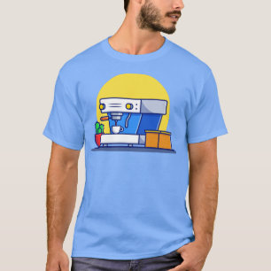 Koffiemachines, pocd-bekerscactus en dozen t-shirt