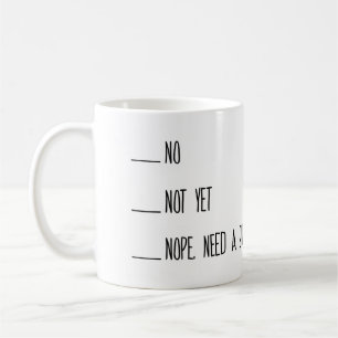Koffiemeetbeker, nee, nog niet, Mok, ochtend Koffiemok
