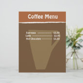 Koffiemenu (Staand voorkant)