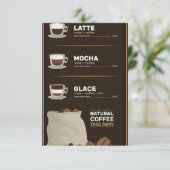 Koffiemenu RSVP Kaartje (Staand voorkant)