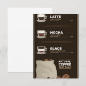 Koffiemenu RSVP Kaartje (Voorkant / Achterkant)