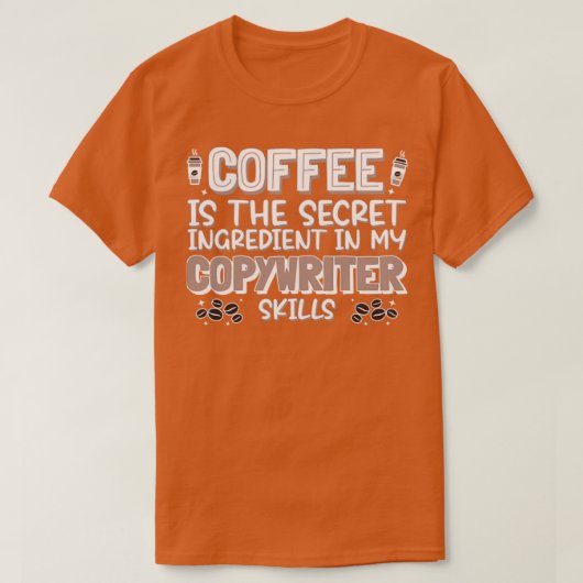 Koffieminnaar Copywriter T-shirt (Design voorkant)