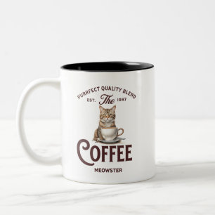 Koffiemoester: Grappig kattenliefhebber cadeau, pa Tweekleurige Koffiemok