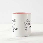 Koffiemok 'Eén Kleine Stap per Keren' Tweekleurige Koffiemok (Center)