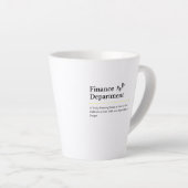 Koffiemok Financiële Afdeling Latte Mok (Rechterhoek)