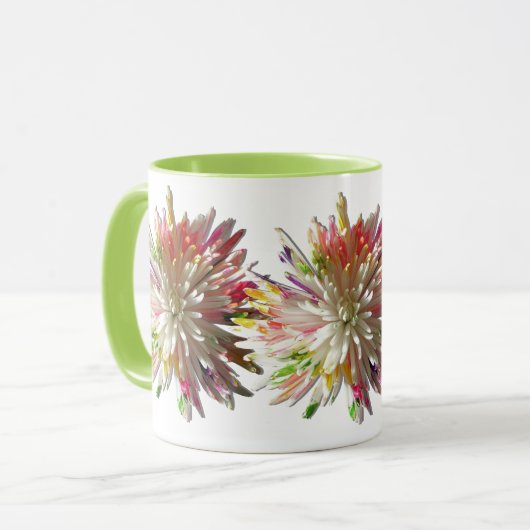 KoffieMok - Gedopte witte spinmum Mok (Voorkant links)